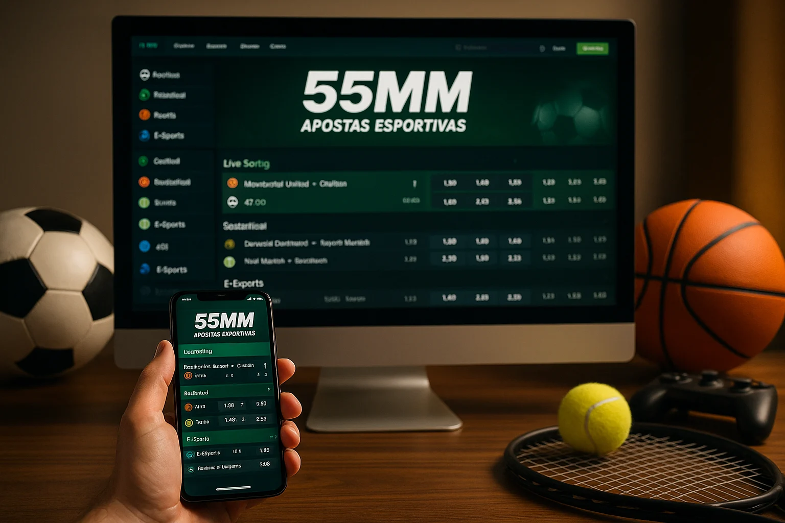 Aposte em apostas esportivas no cassino online 55MM