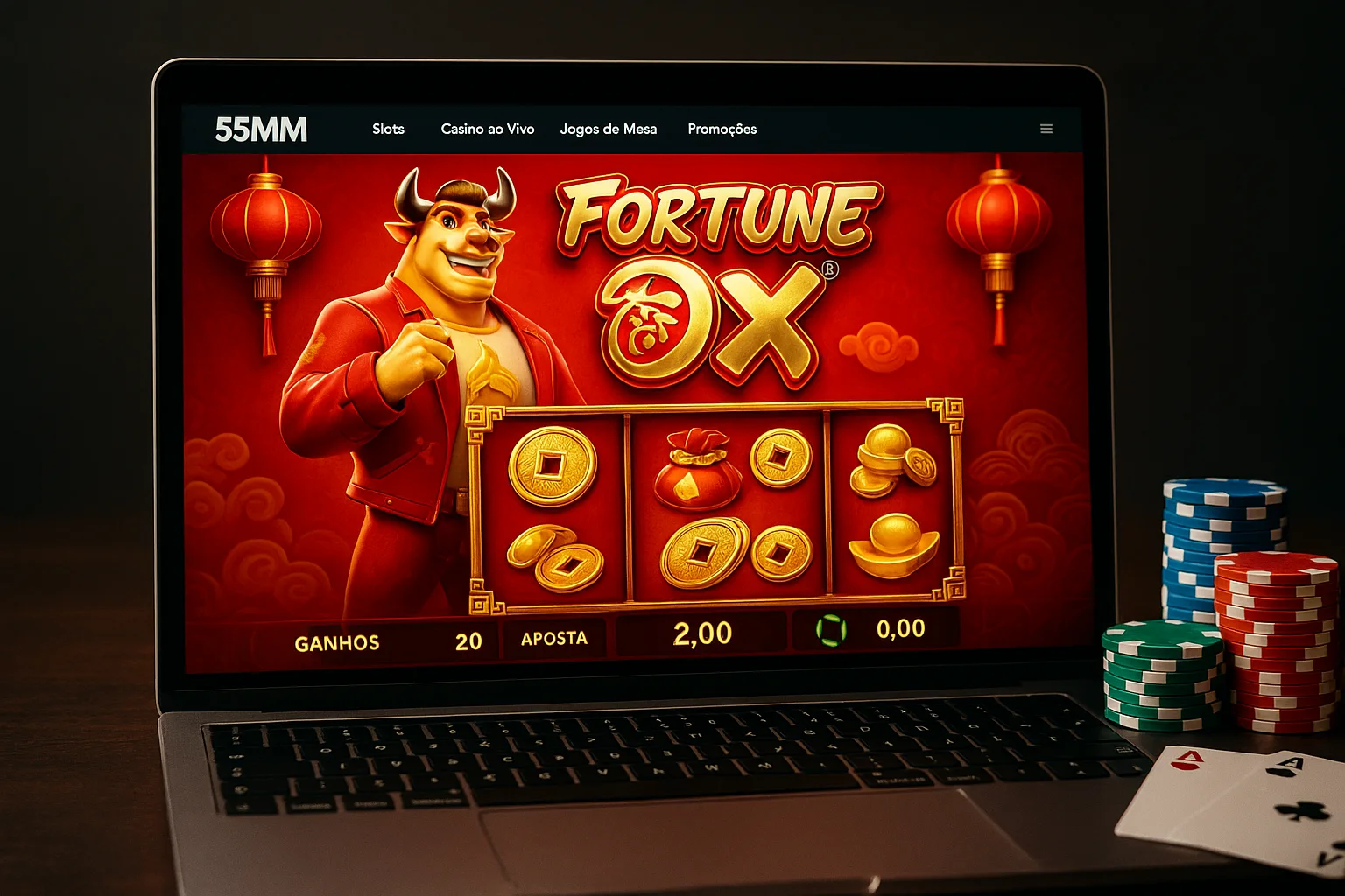 Fortune Ox no 55MM - Aposte Agora e Reivindique Seus Ganhos