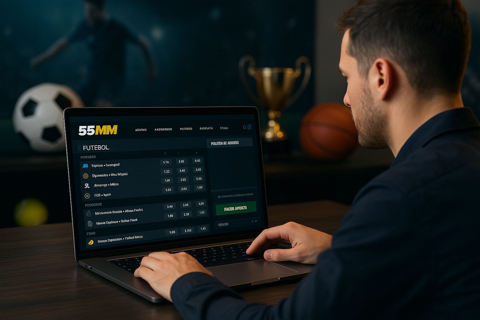 Apostas esportivas no cassino online 55MM